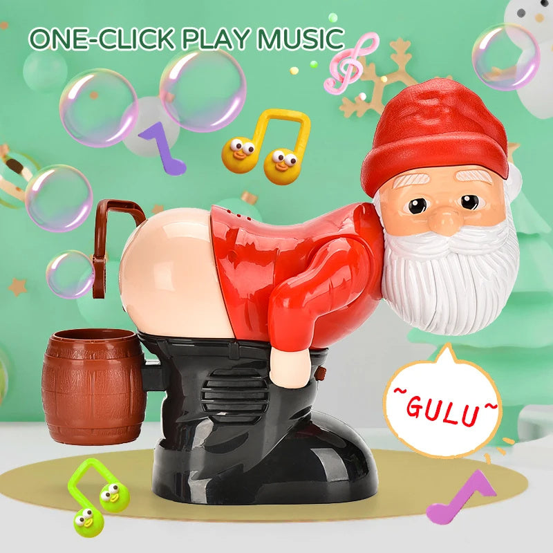 Bubble Blowing Santa, Funny Christmas Bubble Machine with Music and Lights